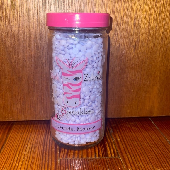 Pink zebra sprinkles jar